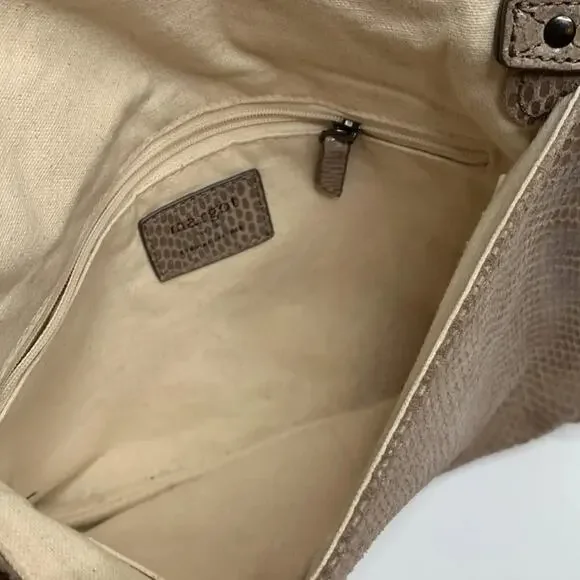 Margot Robbie Textured Leather Crossbody in Tan Gray - Picture 4 of 10